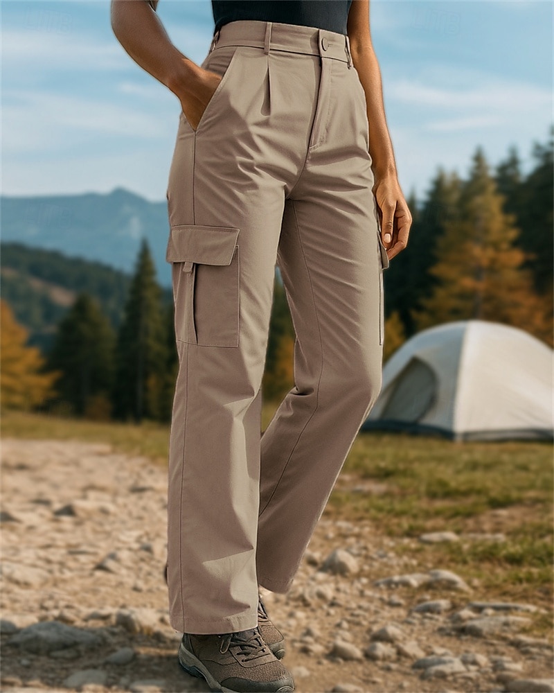 2026年 女性用 カーゴパンツ ハイキング パンツ 春 秋 アウトドア レギュラー 防水 防風 パンツ ポケット ブラック ピンク スパンデックス キャンピング＆ハイキング ゴルフ ランニング S M L XL XXL  コレクション – $26.99 –P4