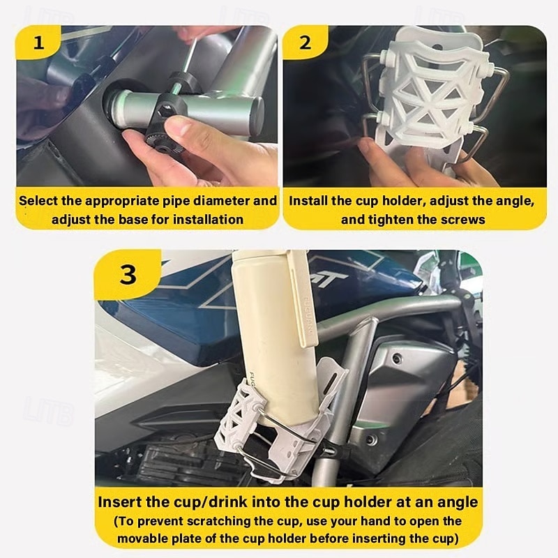 självjusterande mugghållare 360 graders roterbar autolåsande självjusterande bilmugghållare universal cykel motorcykel vattenflaskhållare verktygsfri installation för cyklar, motorcyklar, barnvagnar 2026 - $19.99 –P12