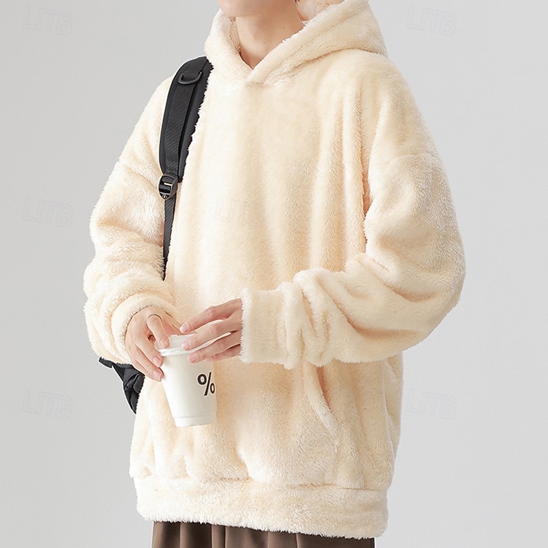 Per uomo Felpa in pile Felpa con cappuccio in pile Felpa termica Manica Lunga Con Cappuccio Top Esterno Calore Termico Inverno Poliestere Grigio scuro Nero Bianco Tennis Allenamento Corsa del 2025 a $38.99 –P5