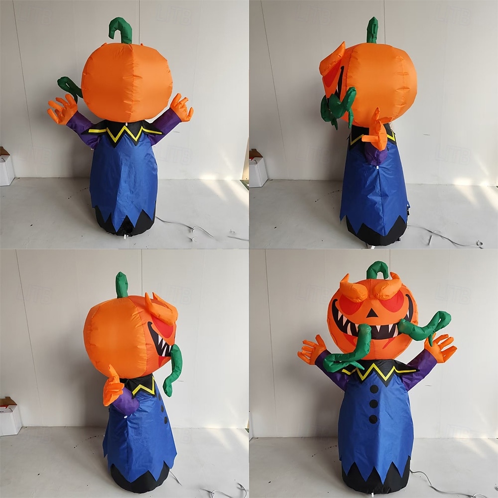 1 Pc Halloween 1.5M Terrifying Pumpkin with Lamp Inflatable Air Model Indoor and Outdoor Courtyard Garden Lawn Party Atmosphere Decorative Lamp US/EU/UK/AU Plug 2025 - $39.99 –P2