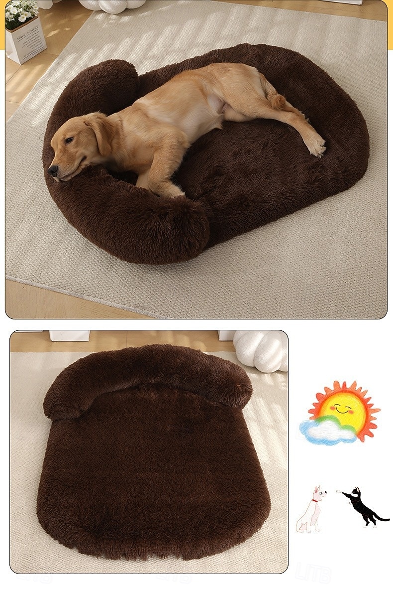 Letto per cani lungo e caldo in peluche materasso comodo per animali di grandi dimensioni per tutte le stagioni cuscino per divano in spugna lavabile e removibile per cani e gatti del 2025 a $28.99 –P2