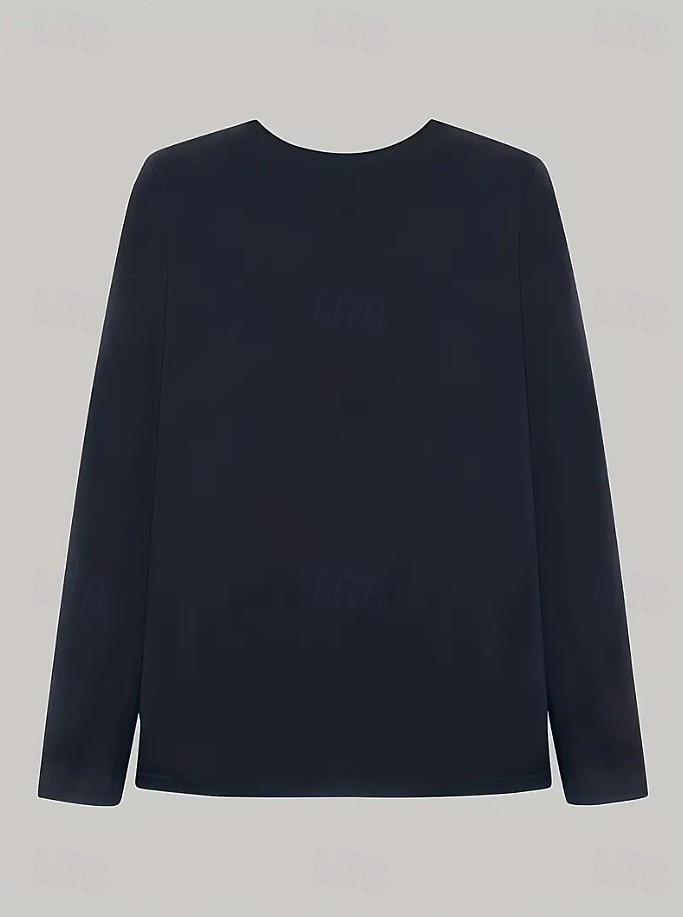 Damen T Shirt Druck Grafik Farbverläufe Abstrakt Mode Langarm Rundhalsausschnitt Normale Oberteile Täglich Ausgehen Wochenende Schwarz Rosa Grün Frühling Herbst 2026 - $22.99 –P3