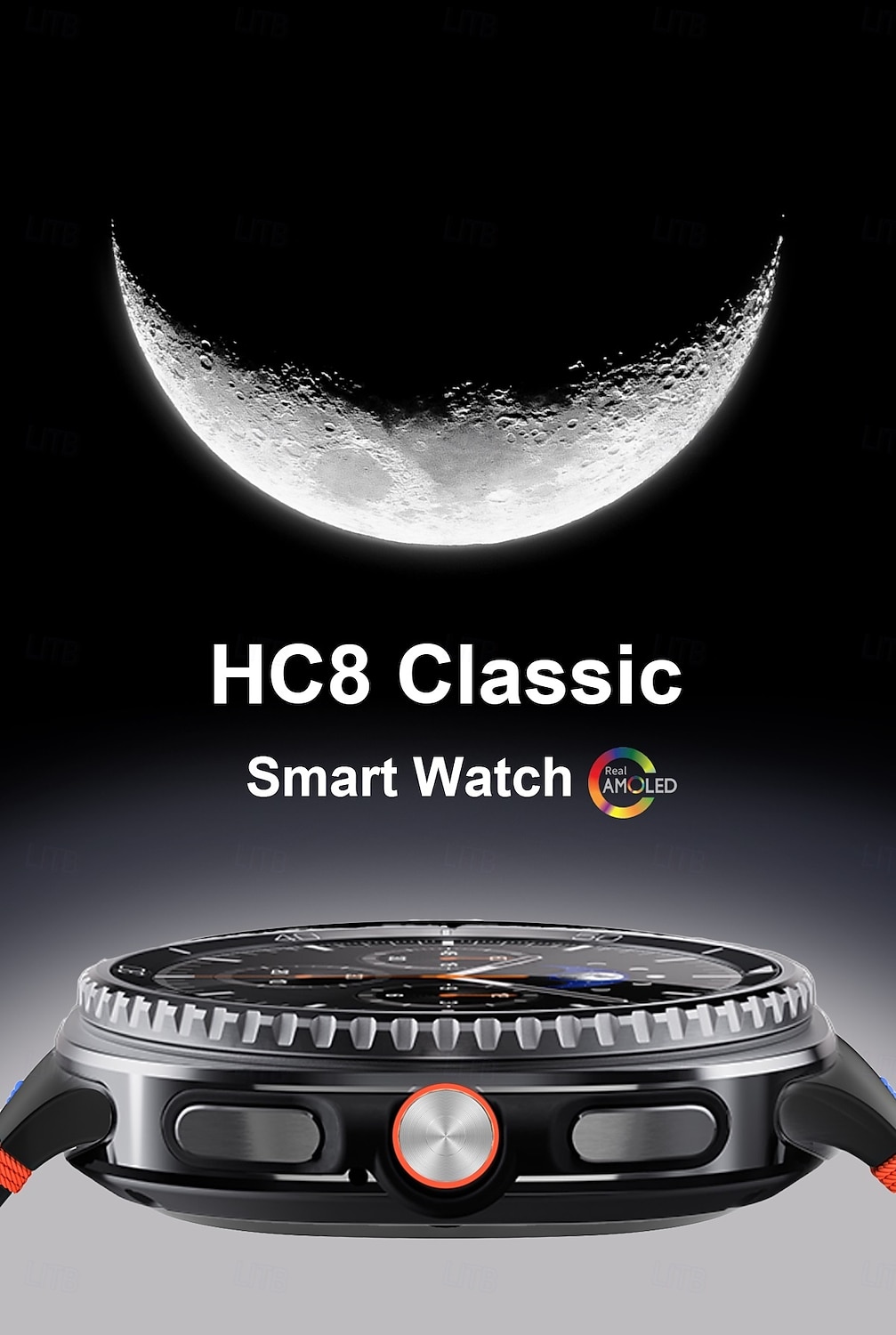 2025年 HC8 スマートウォッチ 1.43 インチ スマート·ウォッチ ブルートゥース 歩数計 着信通知 アクティビティトラッカー と互換性があります Android iOS 女性 男性 長時間スタンバイ 防水 メディアコントロール IP68 22mmウォッチケース  コレクション – $49.99 –P1