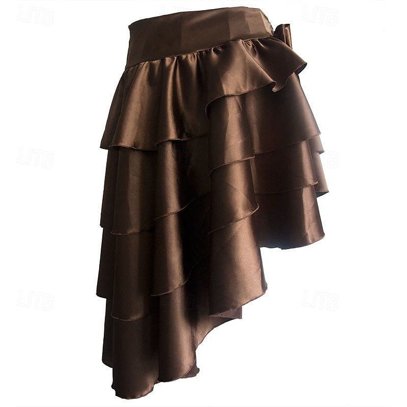 Retró Punk és gótika Steampunk Szoknya Gót lány Fodros Jelmez Női Fantasy Steampunk Álarcos mulatság Alkalmi / Napi Felnőttek Szoknya Minden évszak 2025 - $38.99 –P6