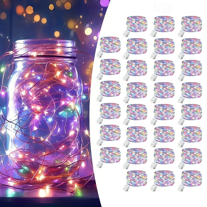 2m Lysslynger 20 LED Varm hvit Hvit Multifarget Kobbertrådlys Halloween Innendørs Fest Batterier drevet 2025 - $9.49 –P2
