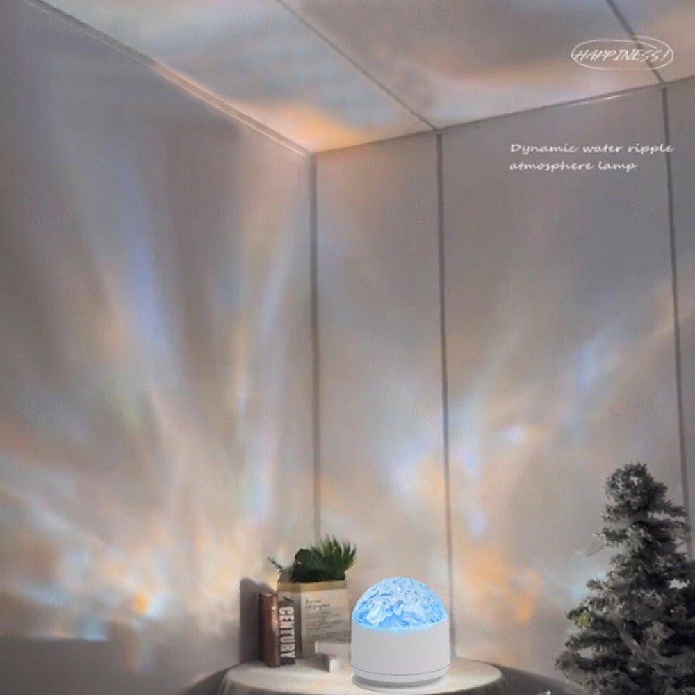 Ночной светильник Galaxy Light Aurora с 16 цветами, проектор океанских волн с пультом дистанционного управления и зарядкой через USB, проектор северного сияния для спальни, домашнего декора, подарки 2026 - $17.99 –P7