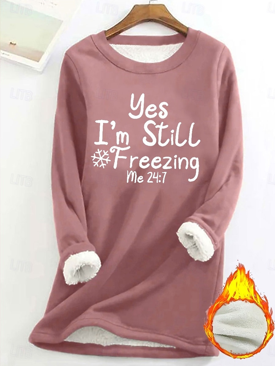 Pentru femei Hanorac pulover Imprimeu Scrisă Casual Confort Manșon Lung Stil Nautic Rotund Topuri obișnuite Stradă Zilnice Albastru piscină Negru Galben Roz Îmbujorat Roșu-aprins Toamnă Iarnă 2026 - $27.99 –P1