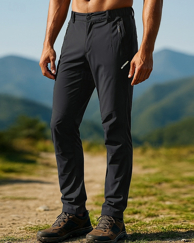 Herren Wanderhosen Regenhose zum Wandern Wasserdichte Hosen Außen Normale Passform Wasserdicht Winddicht Unterteile Tasche Schwarz Armeegrün Camping / Wandern Laufen S M L XL XXL 2025 - $34.99 –P5