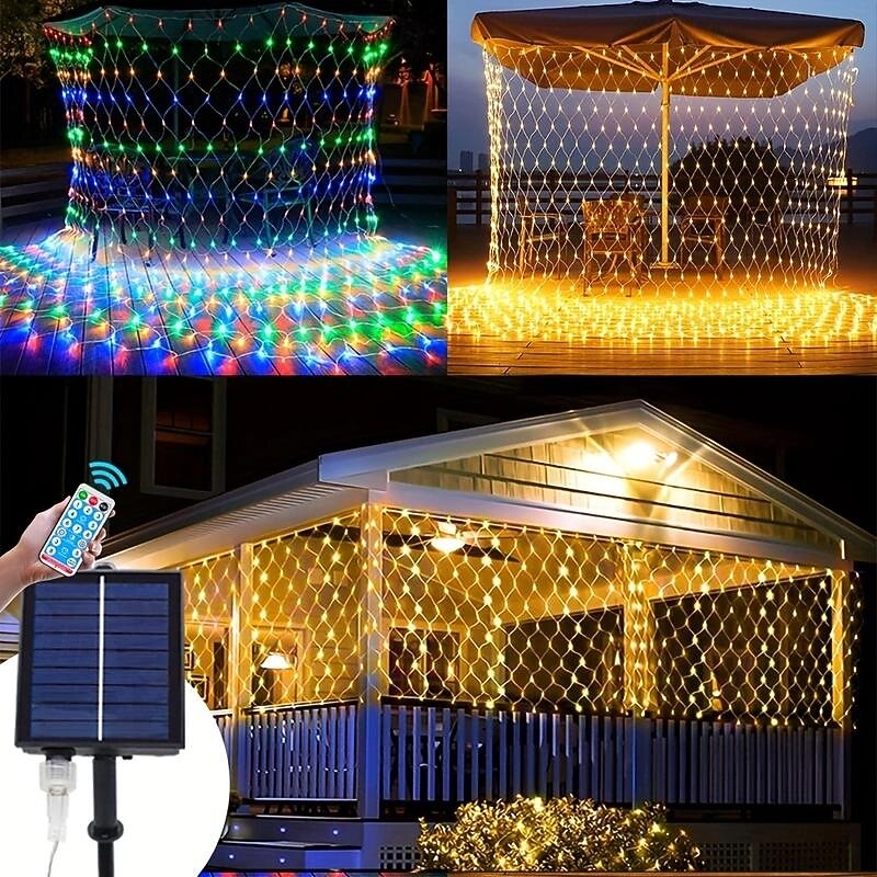 2025年 1.5m 3M 6メートル ストリングライト クリスマスストリングライト 96/192/672 LED EL 温白色 クールホワイト マルチカラー LEDネットメッシュストリングライト ハロウィーン ソーラー駆動 ホリデー 24 V  コレクション – $21.99 –P7