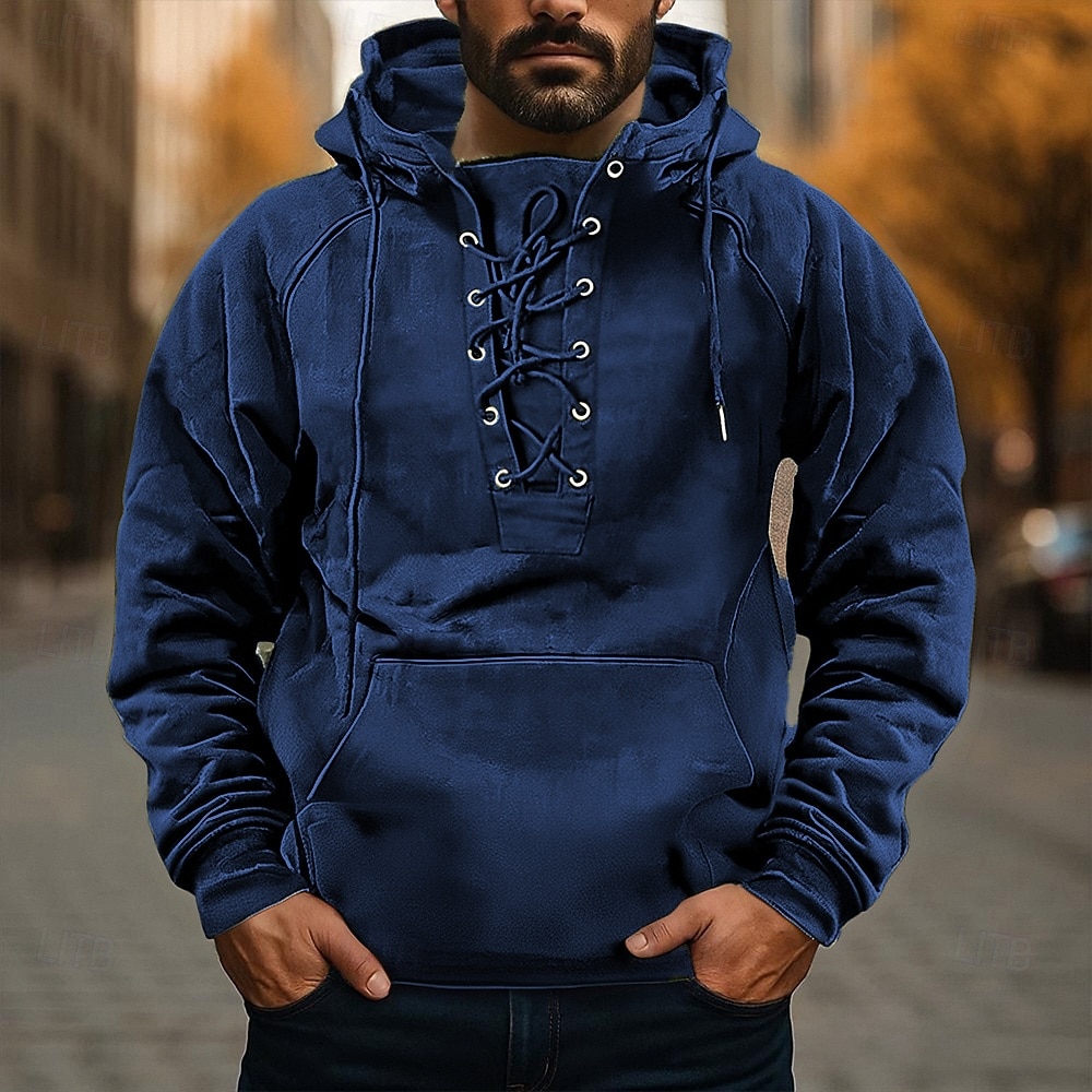 Per uomo Felpa con cappuccio Nero Verde militare Blu Cachi Grigio Con Cappuccio Semplice Allacciato Tasca Sport & Outdoor Quotidiano Ferie Poliestere Streetwear Essenziale Casual Primavera Autunno del 2026 a $36.99 –P2