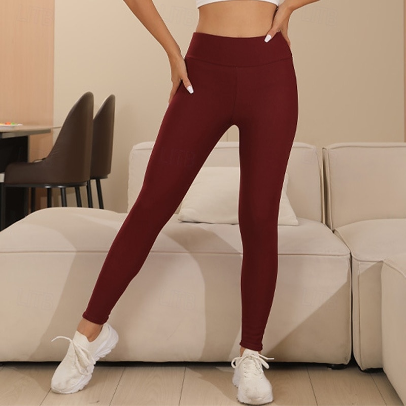 Naisten Sherpa-housut Talvi Lämmin Paksu Leggingsit Fleece-vuoratut Korka vyötärö Kuntosali Urheilu Pilates Alaosat Yhtenäinen väri 1# 2# 3# Talvi Urheilu Urheiluvaatteet 2026 - $17.99 –P12