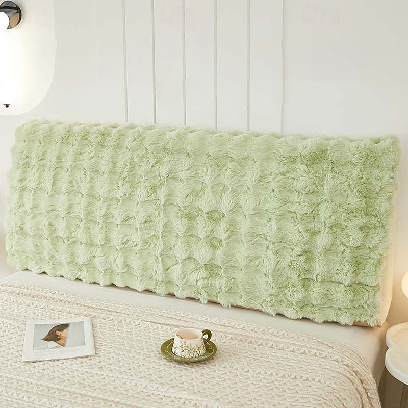 غطاء رأس سرير مخملي للأرانب، واقي سرير سميك من الفرو، غطاء سرير عالمي لجميع المواسم 2026 - $21.99 –P5
