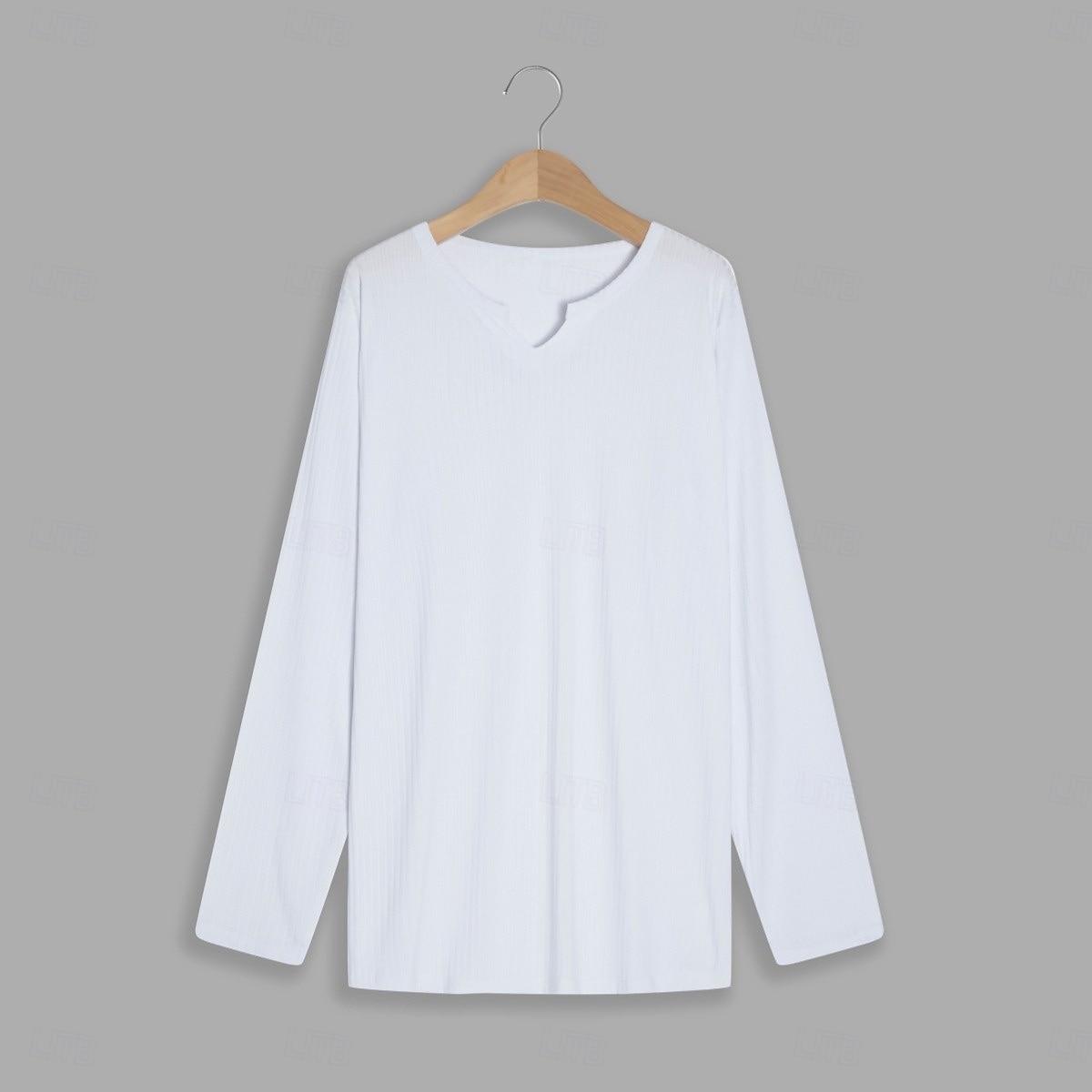 Homens Camiseta Camiseta de malha canelada T-shirt Camisa de manga longa Manga Longa Decote V Verão Todas as Estações Tecido Pit Strip Moda Designer Básico Tricôt Puro Férias Rua Casual Preto Branco de 2025 por $16.49 –P9