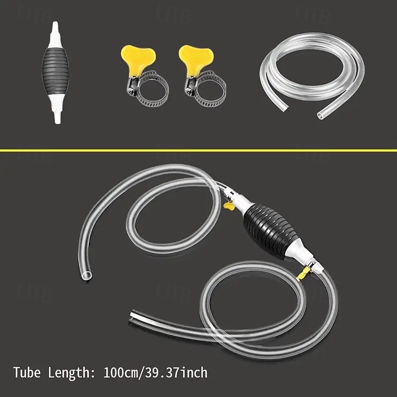Комплект ручного насоса для перекачки топлива, 3 шт., бензин &Инструмент для перекачки дизельного топлива с сумкой-экстрактором и 2 зажимами, пластиковый насос для быстрой перекачки жидкости 2025 - $7.99 –P5