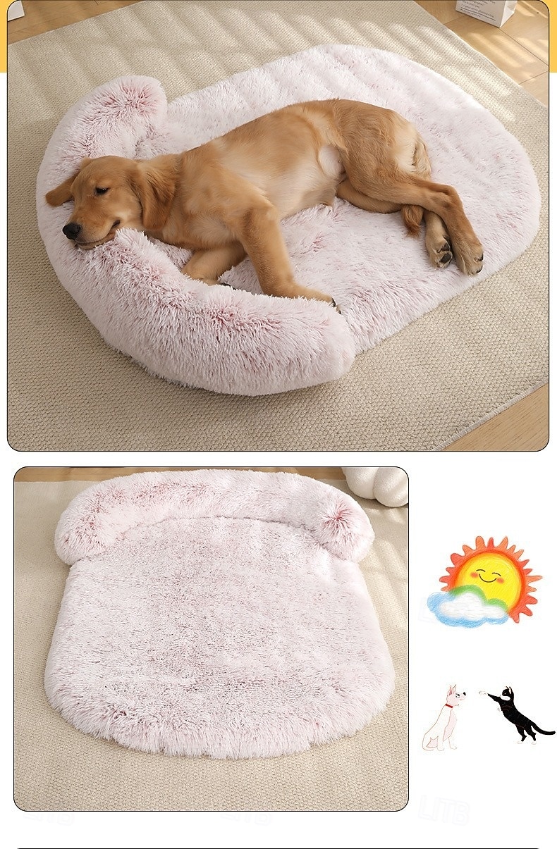 Letto per cani lungo e caldo in peluche materasso comodo per animali di grandi dimensioni per tutte le stagioni cuscino per divano in spugna lavabile e removibile per cani e gatti del 2025 a $28.99 –P6