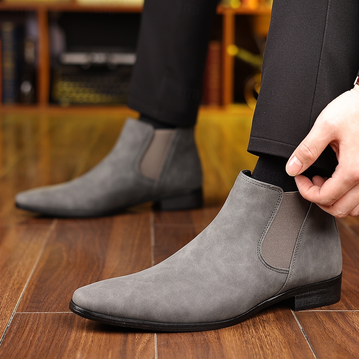 Botines Chelsea para hombre: botines informales de negocios para uso diario y de oficina. 2025 - $64.99 –P8