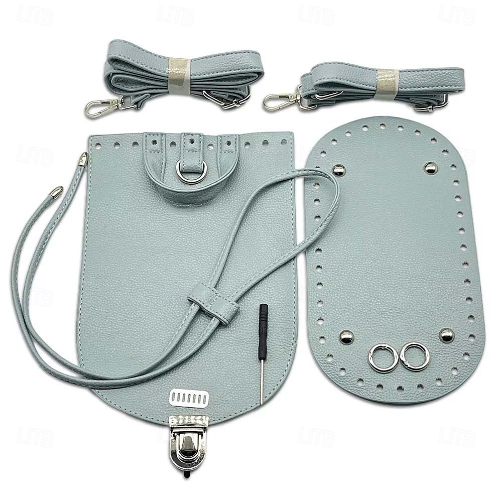 Kit fai da te per zaino in pelle intrecciata da 7 pezzi - set con fondo e patta per borsa in similpelle lavorata a maglia, con uncinetto e accessori - per adulti &adolescenti - perfetti per i del 2025 a $24.99 –P7