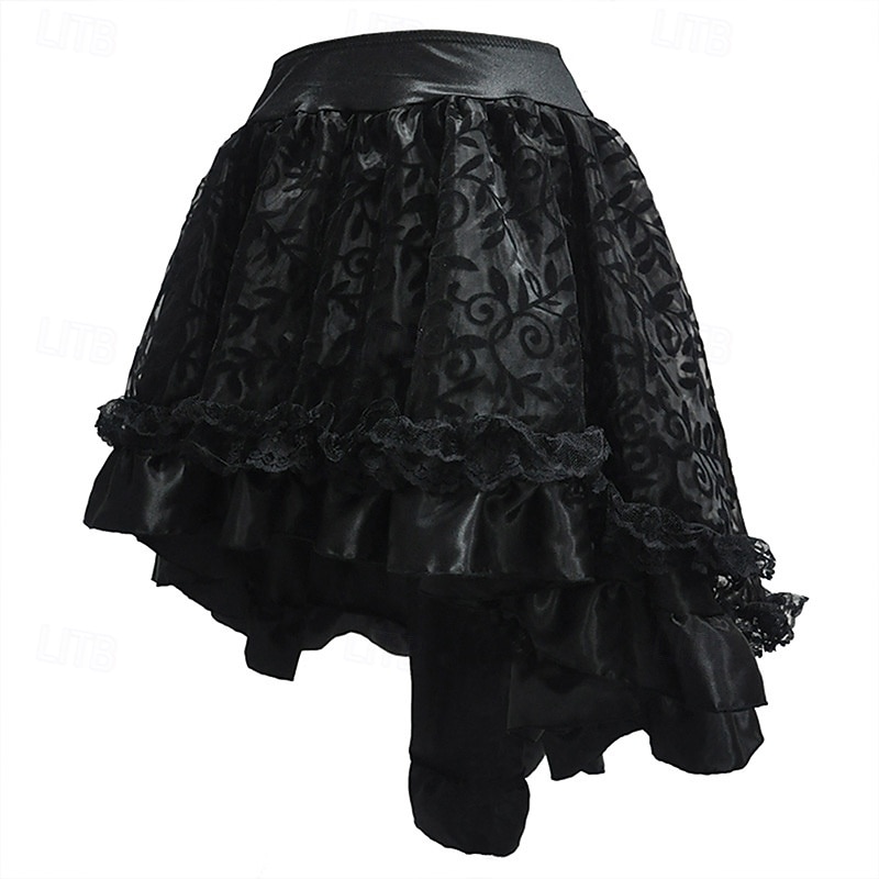 Retro / vintage Punk & goottilainen Steampunk Hameet Gootti tyttö Rimpsu Naamiaispuku Naisten Fantasia Steampunk Naamiaiset Rento / arki Aikuiset Hame 2026 - $48.99 –P4