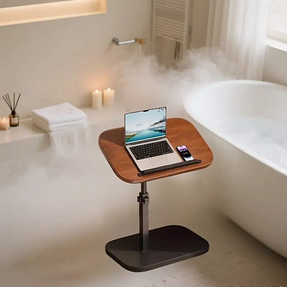 Bureau portable pour ordinateur portable/table de chevet/bureau réglable/petite table d'appoint rotative à 360°/table basse pour canapé/convient pour salon, chambre, baignoire, salle de bain, plateau de 2025 ? $44.99 –P4