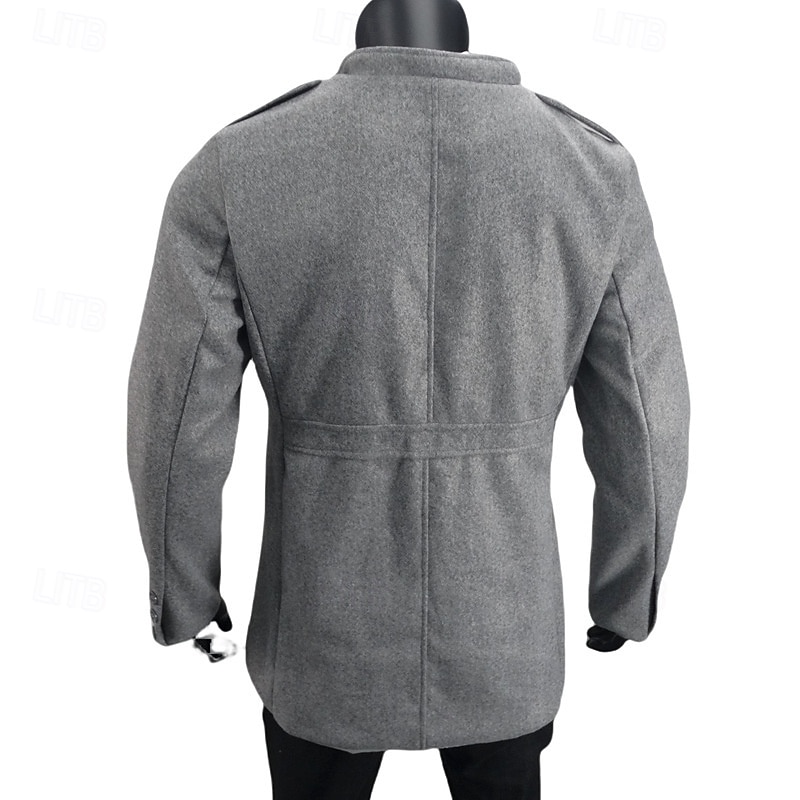 Per uomo Cappotto da marinaio Trench Vacanza Quotidiano Autunno Inverno Poliestere Antivento Capispalla Abbigliamento Moda Classico Semplice Tasca Collo alla coreana Monopetto del 2025 a $48.99 –P3