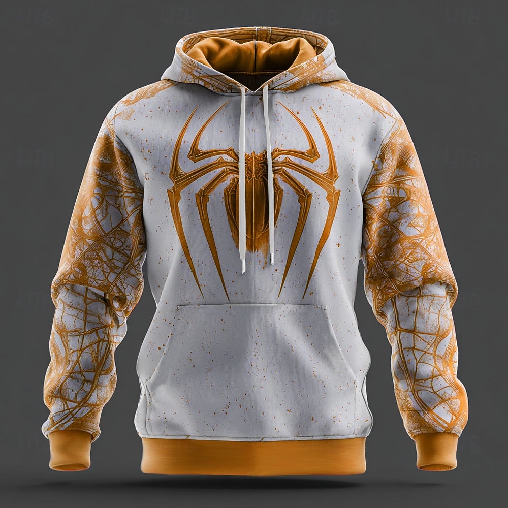 Homme Araignée 3D Sweat à capuche Sweatshirt Frais Fête manche longue Col ras du cou Club Vêtements de rue Bleu Jaune Rouge Violet Gris Cordon de serrage Automne Hiver Designer S M L XL XXL XXXL de 2026 ? $28.99 –P3