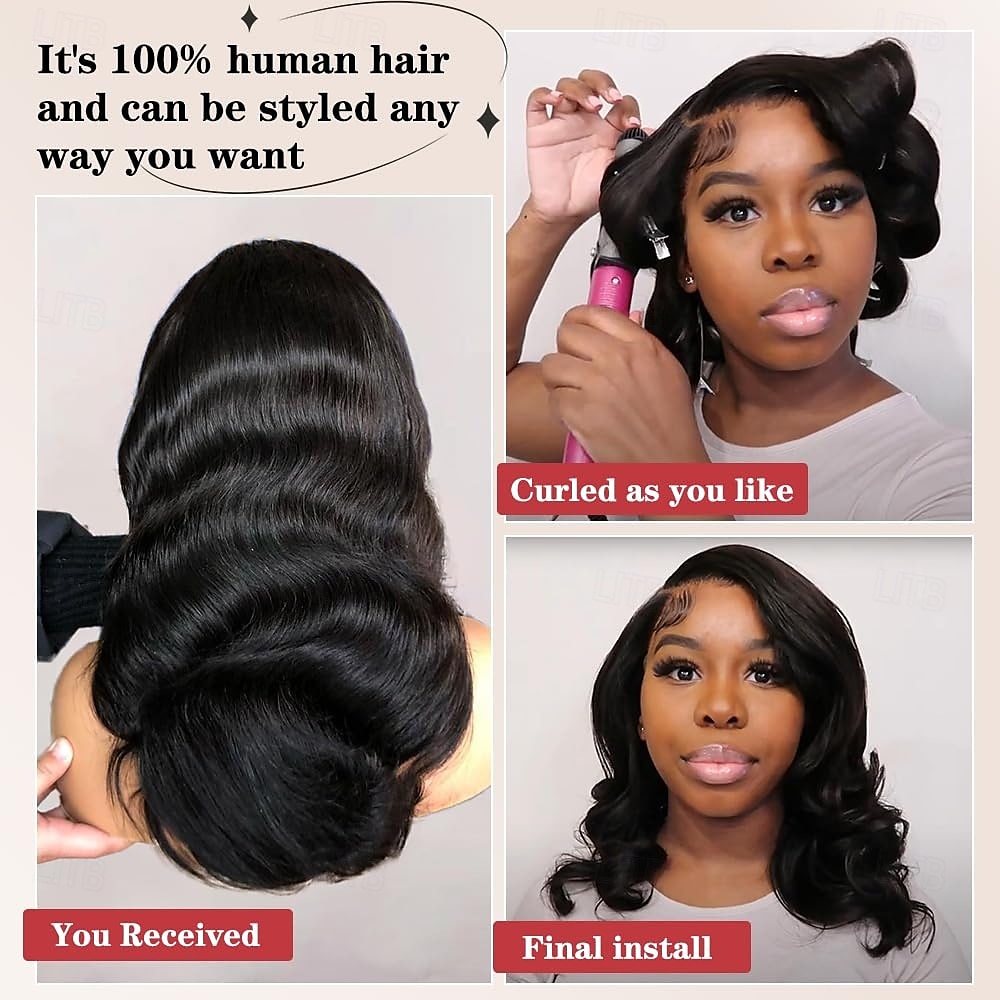 Wear and Go Glueless Wigs Pre Plucked Body Wave Wig Human Hair for Black Women Body Wave Lace Front Wigs Upgraded No Glue Needed Pre Cut 4x4 Lace Closure for Beginners 2025 - $126.99 –P3