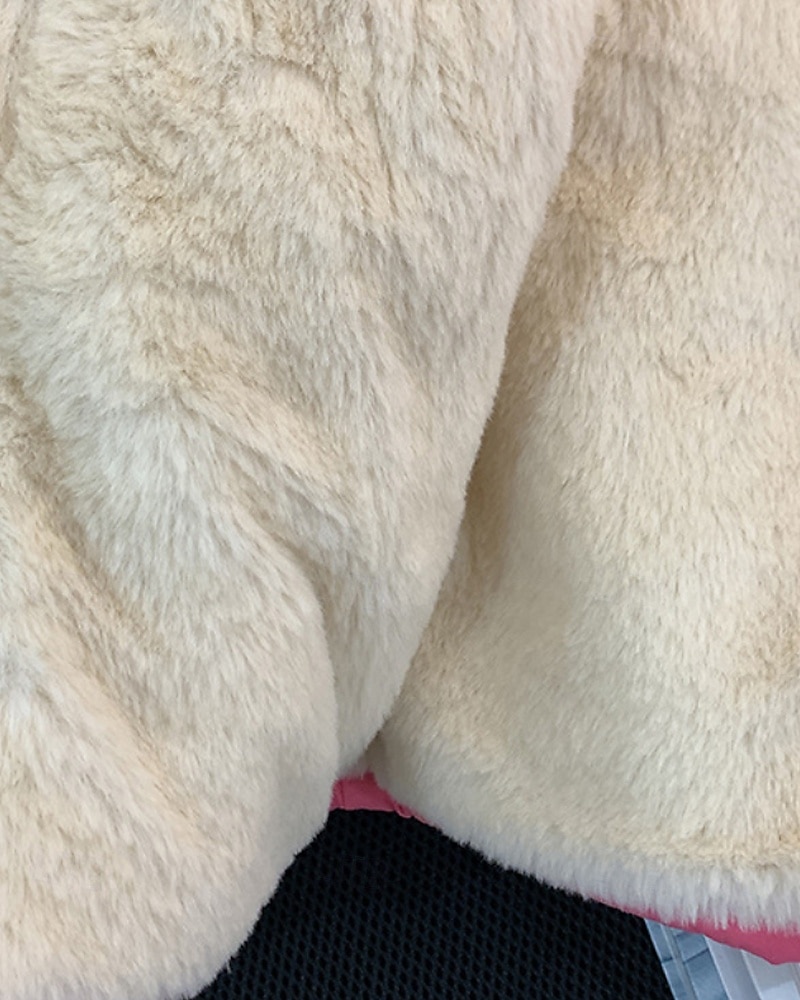 Kinderen Voor meisjes Dons Effen Kleur Modieus Bontzoom School jas bovenkleding 4-12 jaar Winter Blozend Roze Khaki 2025 - $36.99 –P6