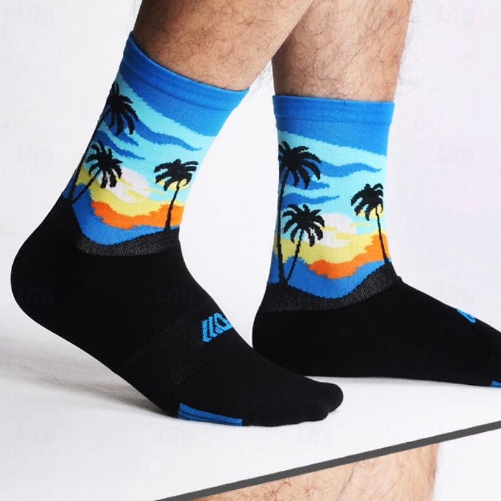 Calcetines Calcetines Ciclismo Calcetines de bicicleta Calcetines deportivos Calcetines atléticos Camping / Senderismo Senderismo Ejercicio al Aire Libre Bicicleta / Ciclismo Alta elasticidad Cómodo 2025 - $12.99 –P10