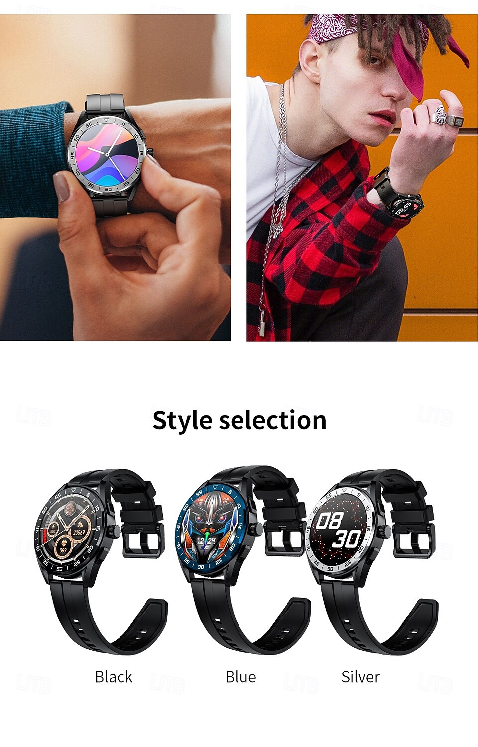 LOKMAT COMET PRO Smart Watch 1.32 inch Smartwatch Fitness Running Watch Bluetooth Pedometer Call Reminder Activity Tracker Compatible with Android iOS Women Men Long Standby Hands-Free Calls Media 2025 - $37.99 –P19