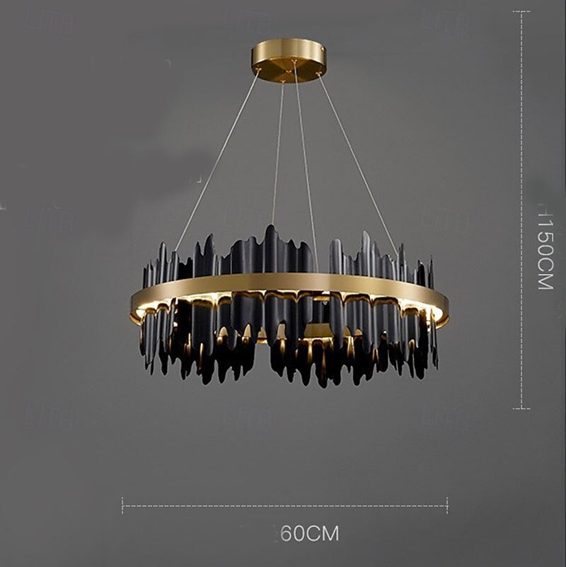Luksuslysekrone 60 cm sirkelformet lysekrone til kjøkkenøy stue spisestue soverom lys 110-240v 2025 - $1139.99 –P7