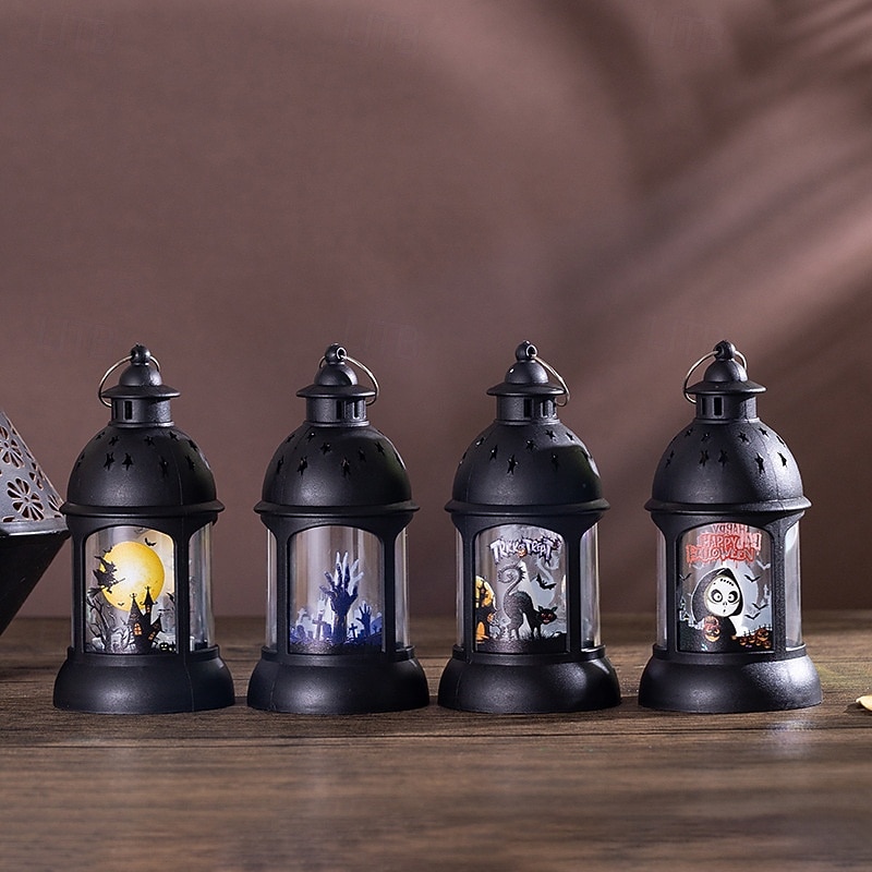 1 Stück 13,5 cm Halloween-Handlicht, Windlicht, elektronisches LED-Kerzenlicht in Form eines Hexenskelettgeistes, Innen- und Außenrestaurant-Treffen, Halloween-Dekorationslicht mit festlicher 2025 - $4.99 –P6