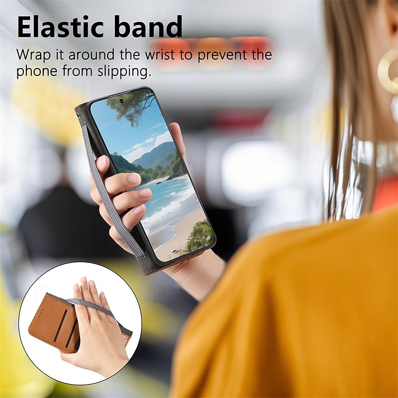 телефон Кейс для Назначение SSamsung Galaxy S25 S25 Edge S24 Ultra Plus S24 ФЭ A16 A55 5G А35 5G A25 A15 Кошелек для карт Откидная крышка Разъем для карты Защита от удара Ретро ТПУ Кожа PU 2025 - $13.99 –P5