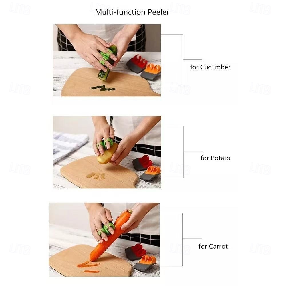 Нож для чистки овощей и фруктов с острыми лезвиями, кольцо для чистки овощей и фруктов, многофункциональный ручной нож для использования на кухне 2026 - $12.99 –P3