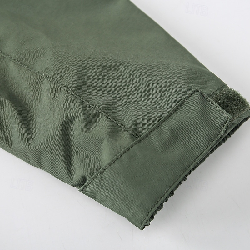 Homens Blusão Capa de chuva Casaco Shell Prova-de-Água Leve Casual Esportes Acampar e Caminhar Bordado Bolsos laterais Zip Frente Outono Inverno Com Capuz Manga Longa Preto Verde Caqui de 2025 por $44.99 –P11