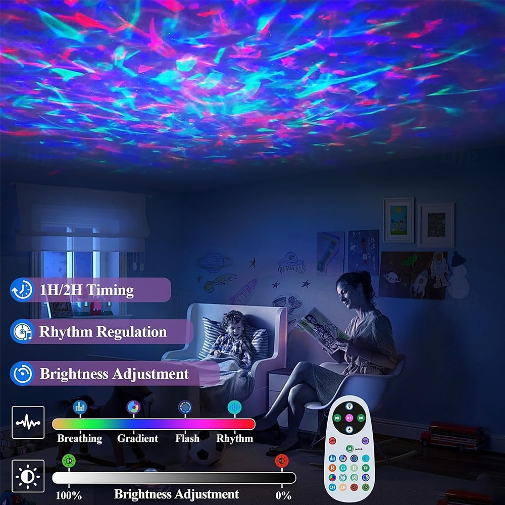 Galaxy Projector for Bedroom 4 Lighting Modes Galaxy Light Projector with Bluetooth Speaker and Remote USB Powered Kids Night Light Projectors for Home Decor Teen Girl Gifts 2025 - $42.99 –P5