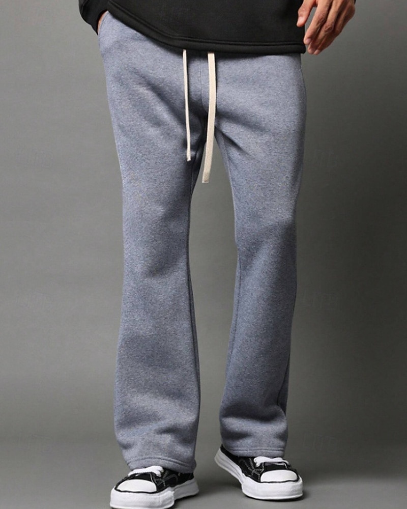 Per uomo Pantaloni da tuta Pantaloni a Zampa Pantaloni Coulisse Tasca Elastico in vita Semplice Comodità Sport all'Aperto Quotidiano Moda Casual Nero Grigio chiaro Micro-elastico del 2026 a $18.99 –P1