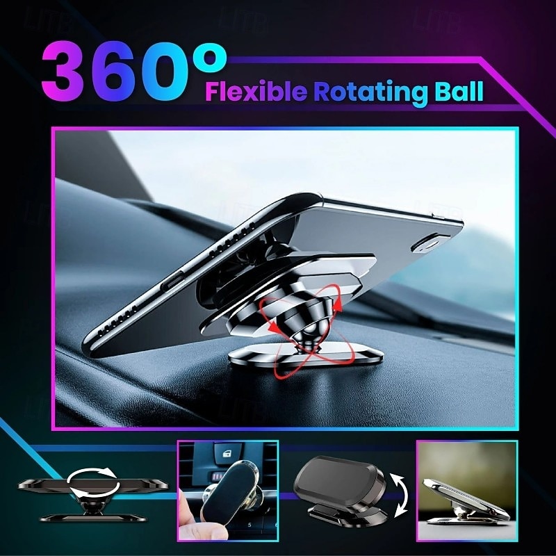 Suport auto ultra magnetic flexibil, cu aspirație puternică, suport reglabil pentru bord, suport magnetic pliabil pentru telefon mobil, suport universal pentru navigație GPS 2026 - $9.99 –P2