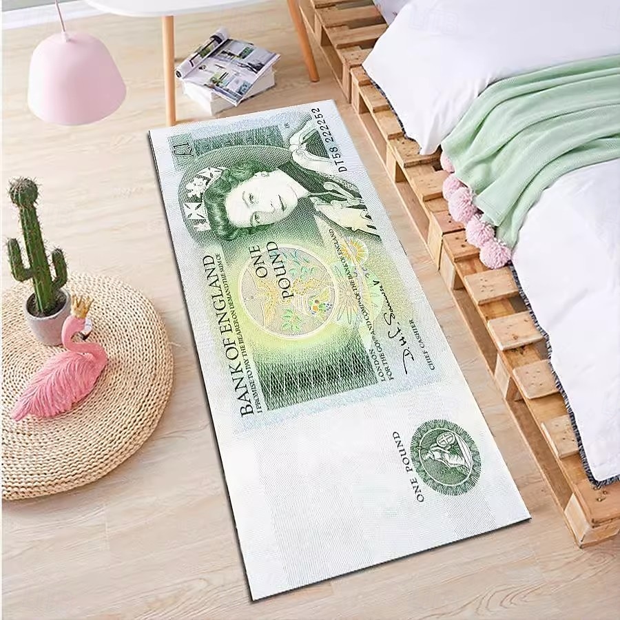 tapis créatif en forme de dollar, tapis de sol au design monétaire pour la cuisine, la chambre, la table de chevet, l'entrée et la décoration de la maison de 2026 ? $20.99 –P7