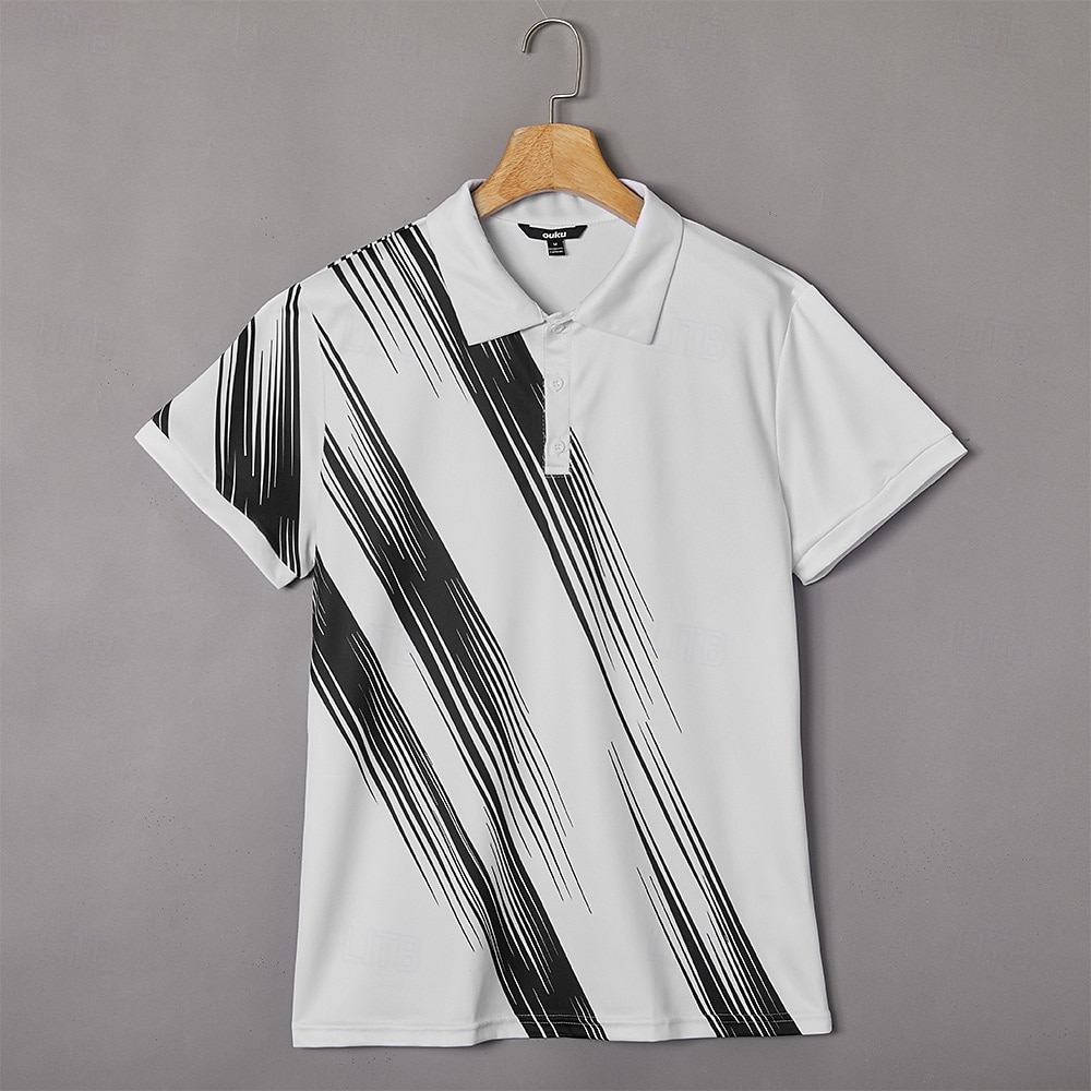 בגדי ריקוד גברים גולף קו פּוֹלוֹ חולצות פולו ספורט שרוולים קצרים חולצות פולו חולצות עם צווארון יום יומי בגדי ספורט ומנוחה כפתורים קיץ ורוד מסמיק כחול תלתן 2026 - $21.99 –P12
