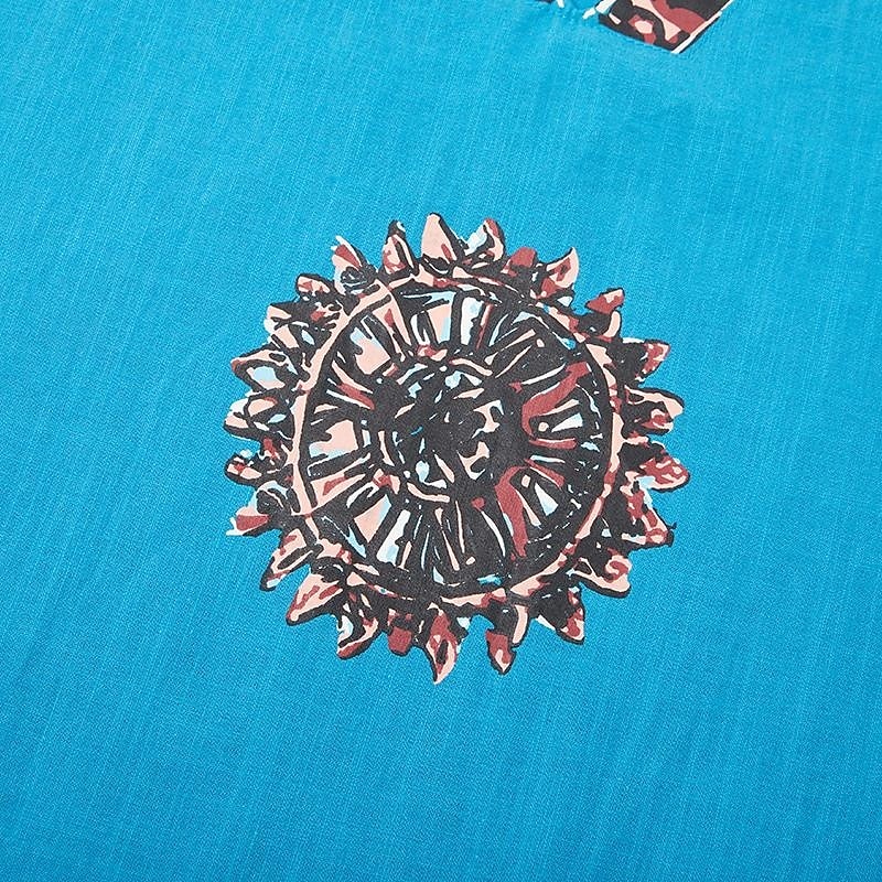 Ανδρικά Πουκάμισο Πουκάμισο Popover Καλοκαιρινό πουκάμισο Πουκάμισο παραλίας Κουρελού Διακοπές Αργίες Θαλασσί Μακρυμάνικο Χωρίς Γιακά Καλοκαίρι Άνοιξη Ρούχα Εθνικό & Θρησκευτικό 2026 - $10.49 –P10