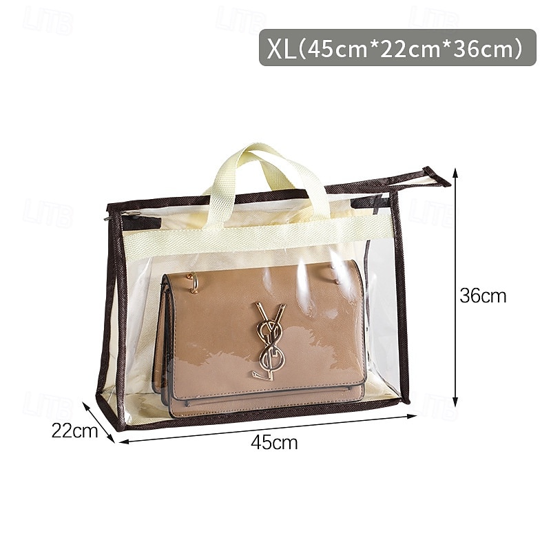 Handtas stofdichte opbergorganizer grote capaciteit hangende kasttashouder vochtbestendig pvc transparant ontwerp portemonneebeschermer opbergtas met meerdere zakken voor garderobeaccessoires 2025 - $6.49 –P7