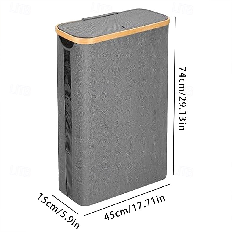 Oppbevaringsorganizer for toalettpapir med smal åpning – stor kapasitet rommer 18/24 ruller, oxfordstoff med bambusramme, slank plassbesparende oppbevaringshylle for toalett, kjøkken, soverom eller 2026 - $39.99 –P5