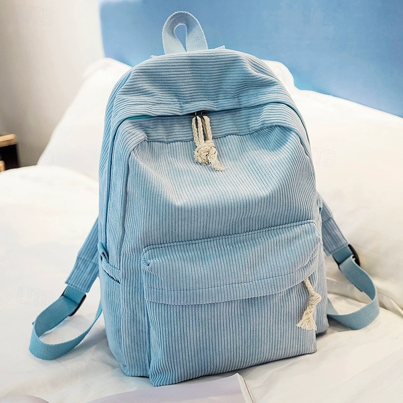 Sac à dos d'école pour adolescents, grand sac à dos en velours côtelé, léger, pour ordinateur portable 17 pouces, pour filles et garçons, décontracté, pour le lycée de 2026 ? $35.99 –P4