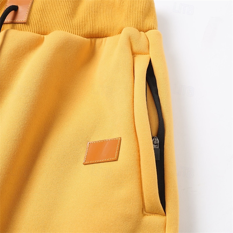 Per uomo Pantaloni in Pile Pantaloni da tuta Joggers Pantaloni invernali Pantaloni Coulisse Tasca Elastico in vita Semplice Comodità Caldo Sport all'Aperto Quotidiano Moda Casual Nero Giallo del 2025 a $21.99 –P7