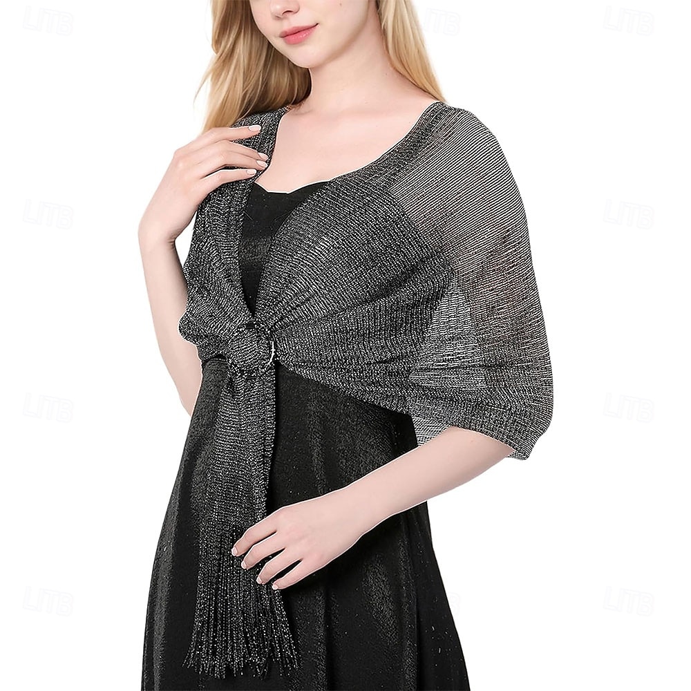 sjal og sjal til aftenkjoler - kvinner glitrende bryllup formelt elegant pashminasjal for kvinner 2025 - $23.99 –P1