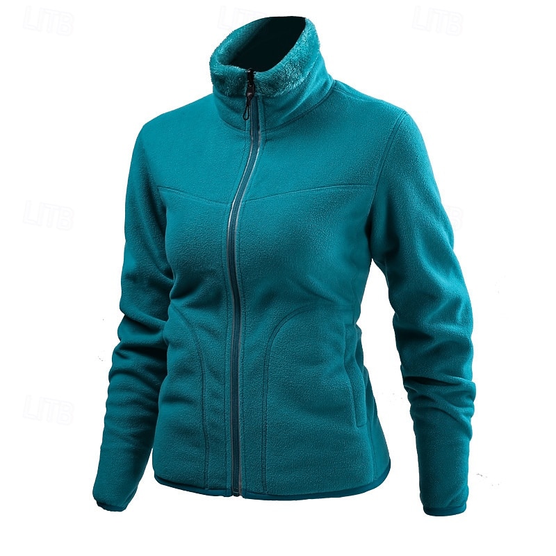 Dames Wandeljack Fleece jas Thermische jas Winter Buitenshuis Warmte-isolerend Kleding Bovenlichaam Licht Groen Rood Blauw Groen 2025 - $48.99 –P5