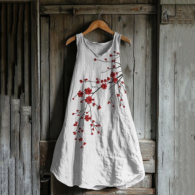 Pentru femei Rochii Midi Rochie casual Rochie de vară Modă Modern Zilnic Plajă Sfârșit de săptămână Fit regulat Floare Fără manșon În V Galben Roșu-aprins Albastru piscină Maro Vară Primăvară 2025 - $19.99 –P3