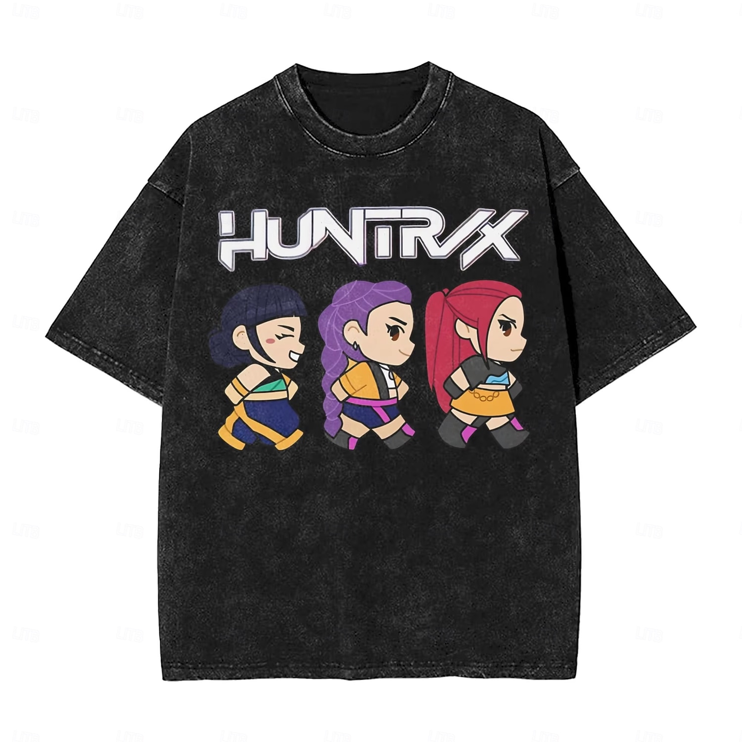 Caçadores de Demônios KPop Rumi Zoey Huntrix Japonesa/Curta Camiseta lavada com ácido extragrande Personagem Arte Gráfica Para Homens Mulheres Para Meninos Crianças Adulto Dia Das Bruxas Carnaval Hot de 2025 por $57.99 –P3