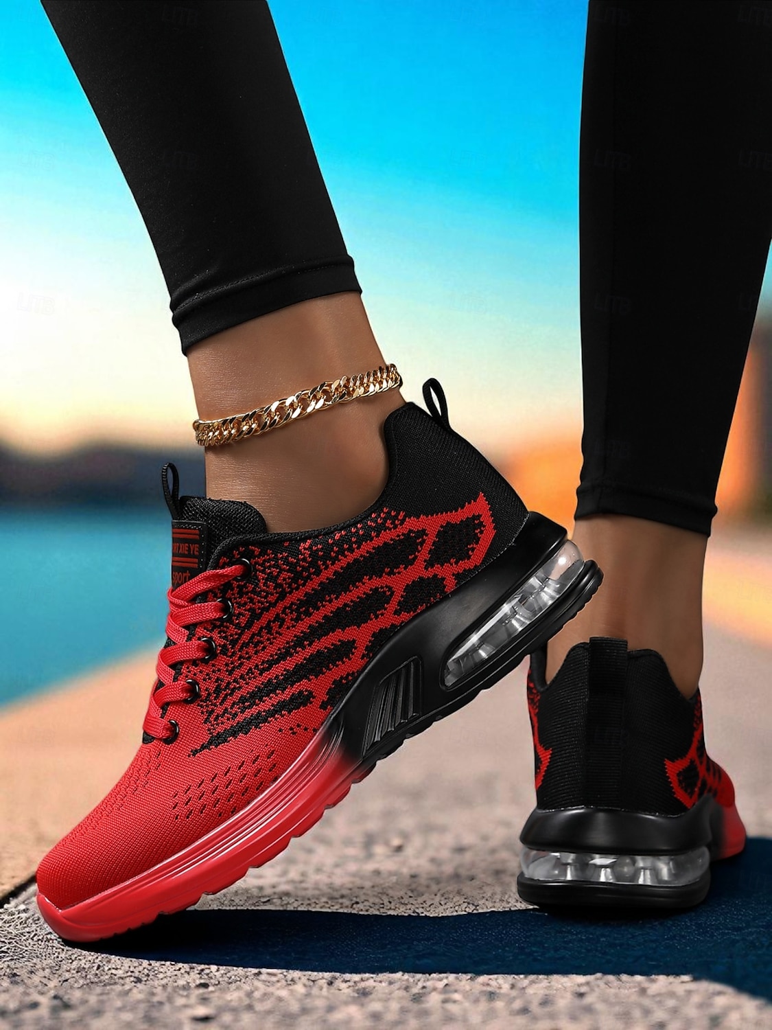 női flyknit futócipők – könnyű, fűzős sportcipők edzőterembe, kocogásra és utcai viseletre 2025 - $29.99 –P5