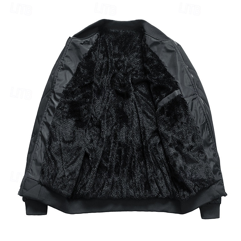 Per uomo Cappotto Invernale Giacca trapuntata Giacca in Pile Parka Tasca Poliestere Vacanza Abbigliamento quotidiano Data Regolare Moda Casual Confortevole Calore Termico Inverno Colore Solido del 2026 a $45.99 –P4